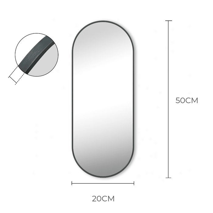 Ovale spiegel | 50*20CM - Meubelgoedkoop