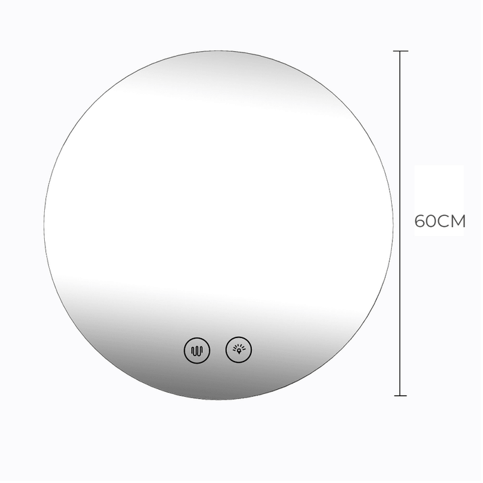 Ronde spiegel met LED | 60CM - Meubelgoedkoop